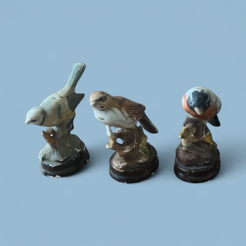 Ceramic birds ornaments - ornaments, 4”