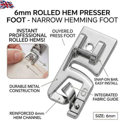 Rolled hem presser - rolled, sewing