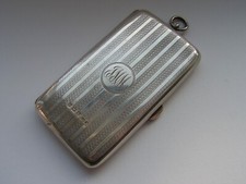 ANTIQUE EDWARDIAN SOLID SILVER LADIES CHATELAIN COIN PURSE Sydney & Co 1919