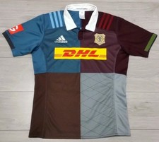 Harlequins Rugby Home Shirt 2016/2017 Adidas Large 150th Anniversary Jersey Top