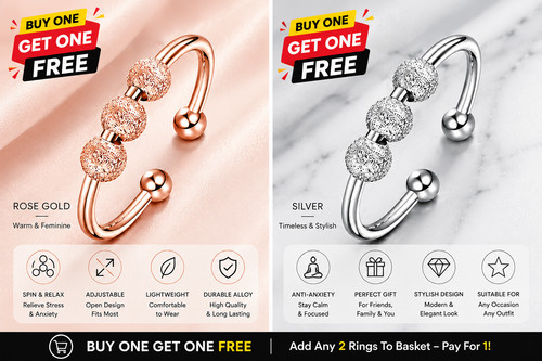 Spinning fidget peace rings - fidget,