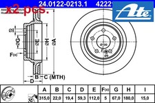 X2 PCS REAR BRAKE DISC SET