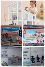 Wooden Dolls House With 4