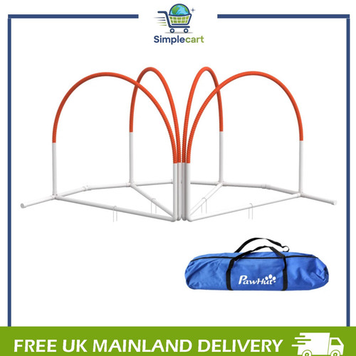 Dog agility equipment set with - dog,