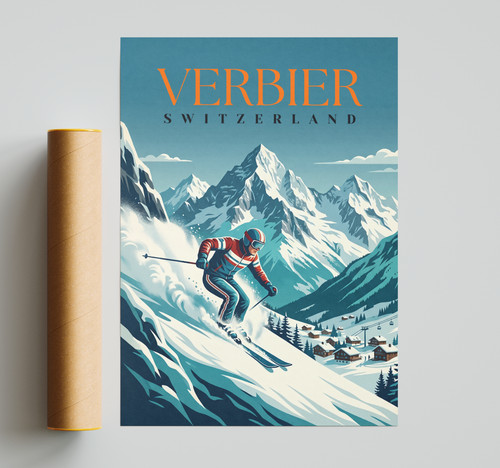 Ski poster switzerland - ski,