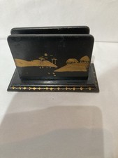 Loft Find Vintage Letter Rack Looks Old HandPainted Japanese Type Tarnished Cond