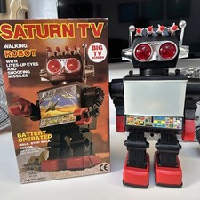 VINTAGE #1981 KAMCO Saturn The “13 Battery Powered Giant Walking Robot With Box