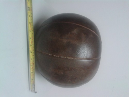 Vintage leather medicine ball - vintage,