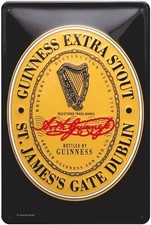 Guinness Label Metal Embossed