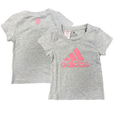Leeds United Kid's T-Shirt (Size 13-14Y) adidas Grey/Pink Top - New