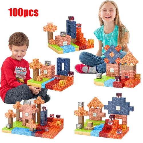100pcs magnetic building - 100pcs,