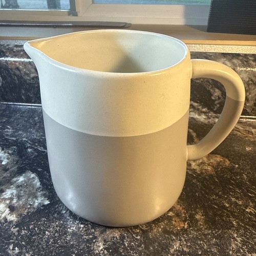 Stoneware pitcher gray white - stoneware, pitcher-gray/white-