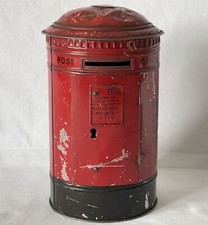 Rare Antique Post Box Moneybox Bank Of England Picture Burnett Of London