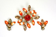 Brooch Pin & Earrings Navette