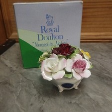 Royal Doulton - Floral Cluster Rose - China Miniature Flower Bouquet Ornament  