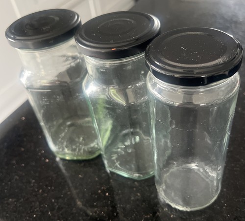 Tall glass jars lids - 3,