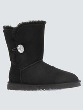 UGG Bailey Bling Swarovski Button Black Boots UK 4.5 EUR 37