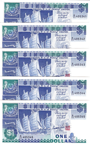 Singapore 5 boat - 5, (nd1987)