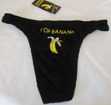 Black Novelty Thong Yellow Top