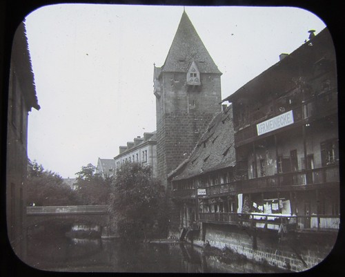 Glass magic lantern slide - glass,
