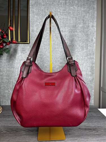 Debenhams red burgundy hobo - red,