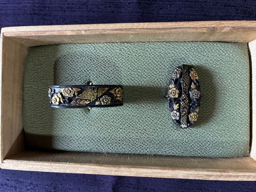 Japanese shakudo fuchi kashira - japanese,