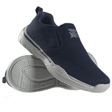 Mens Slip On Wide Fit Memory Foam Casual Walking Gym Sports Trainers Shoes Size