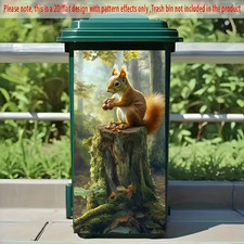 Wheelie Bin Sticker Squirrel Forest Nuts Tree Trunk Stickers