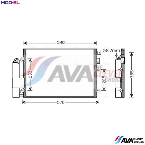 Condenser air conditioning - condenser,