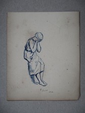 Original Pen and Ink Drawing signed Picasso 1904.