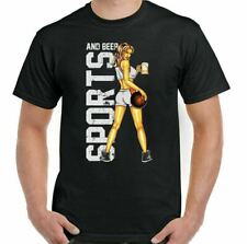 Sports & Beer Mens Funny Basketball T-Shirt Ball Net Kit Team Player Court Top