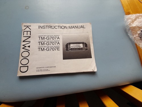 Kenwood 707e user manual - kenwood,