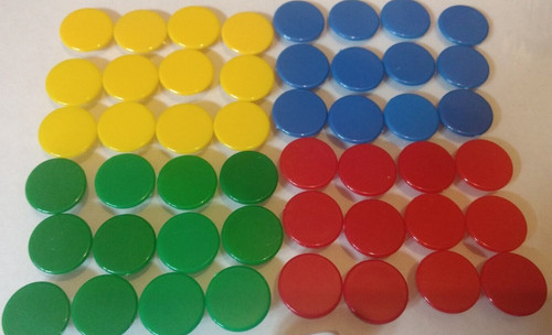 Counters 2cm tiddlywinks - 48, 2cm,
