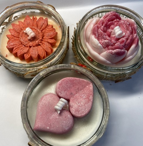 Soya wax candle jars of - wax, 3