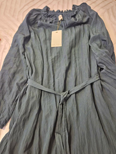 Hush green belted ruffle - belted,