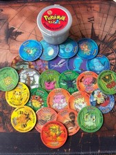 Pokemon Tazo Complete Set of 1-25 Walkers Lenticular Plus Holder (25 tazos)