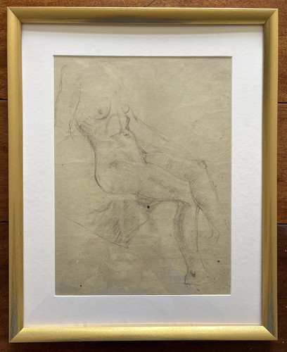 Vintage pencil life drawing - pencil,