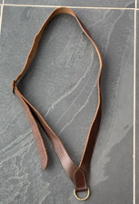 Vintage Brown Leather Boys Brigade Drum Shoulder Strap Marching Snare Drum Sling