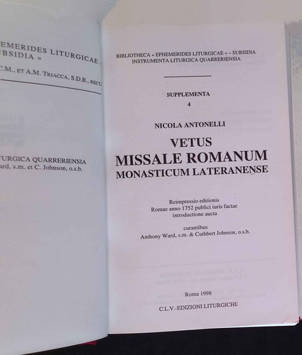 Vetus missale romanum - vetus,