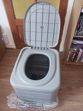 24L PORTABLE FOLDING CAMPING TOILET COMPACT POTTY LOO CARAVAN PICNIC FISHING £21