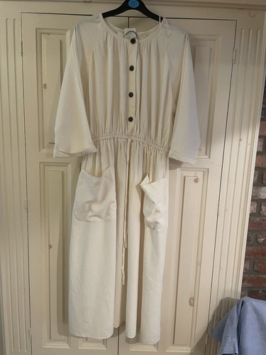 Zara women long dress cream - dress,