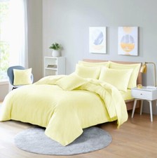Non Iron Percale Duvet Cover with Pillowcase Bedding Set Single Double King Size
