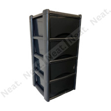 4 Drawer Plastic Storage Tower