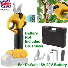 Brushless Cordless Electric Pruning Shear Secateur For DeWalt 18V 20V Battery UK