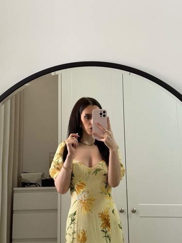 Reformation floral yellow - yellow, maxi