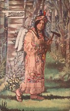 WYANDOTTE DAIRYMAN'S CLEANER American Indian Woman Ad Advertising PC