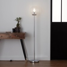 Large Chrome Effect Floor Lamp
