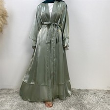 Women Muslim Open Kimono Abaya