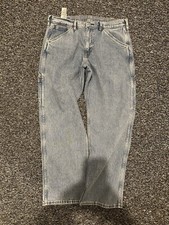 Levi's Carhartt Stussy Carpenter Jeans Workwear Size W36 L32 light blue