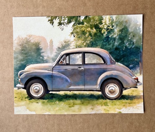 Morris minor 1000 art print - art,